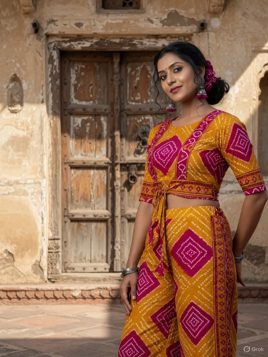 Bandhej Rang Co-ord Set 3