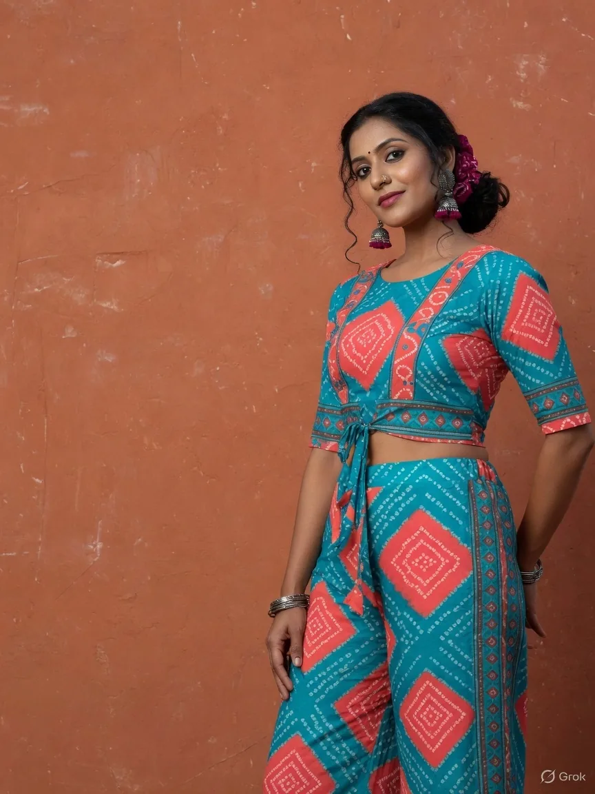 Teal bandhej