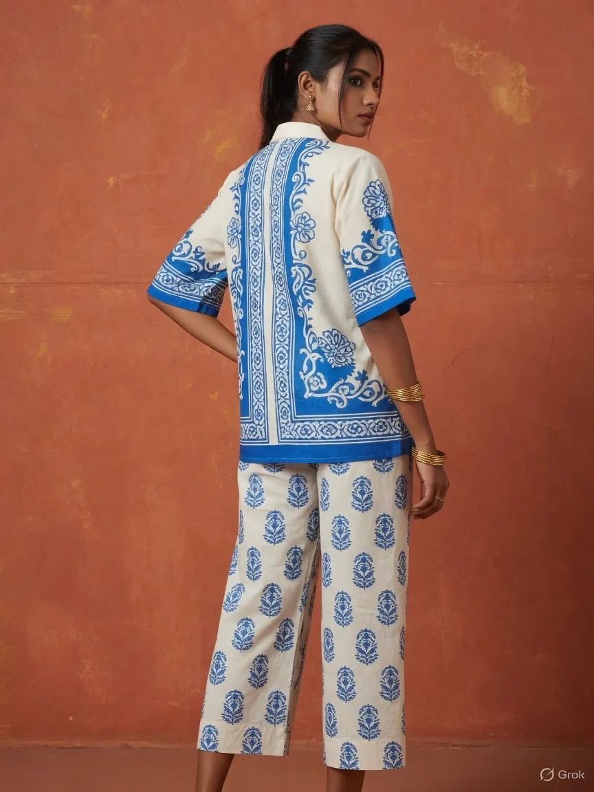 Cobalt Ivory Co-ord Set 2