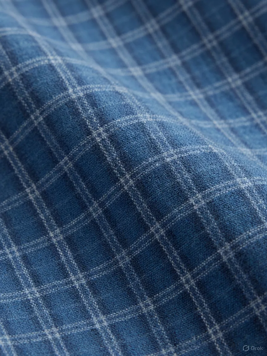 Denim Blue Check Co-ord Set 4